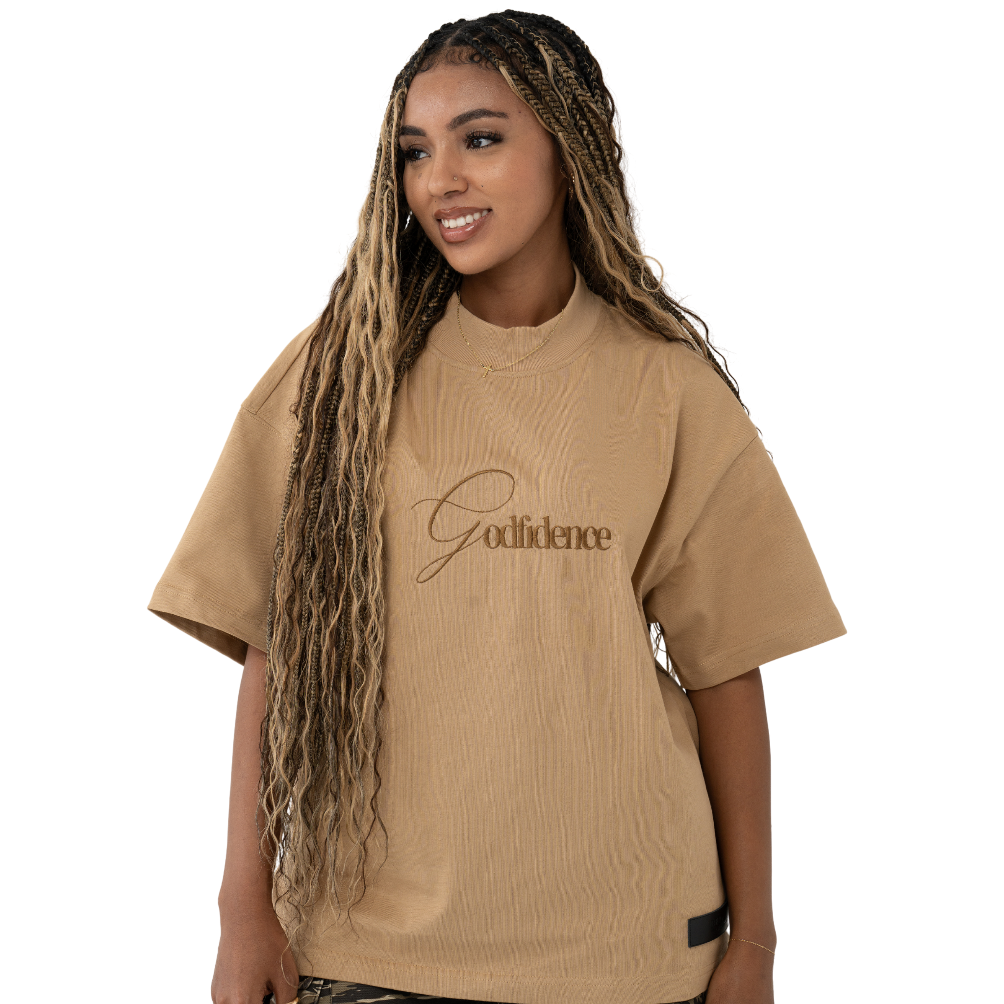 Reyna Signature Godfidence Mock Neck Tee – Reyna Signature